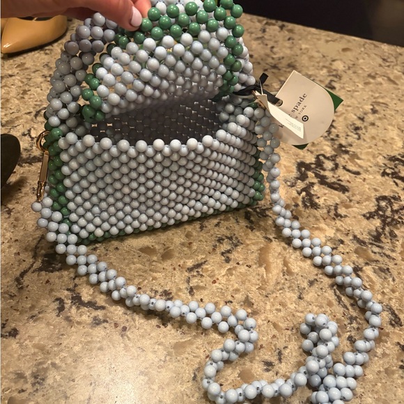 kate spade Beaded Mini Top-Handle Bag in Light Blue and Green - Picture 6 of 6